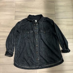 AMERICAN EAGLE Pearl Snap Jean Shirt